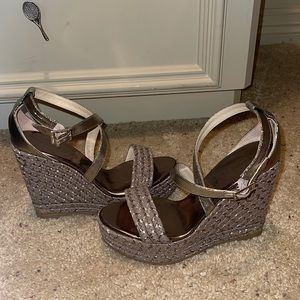 Jimmy Choo Grey Wedges Size EU 38